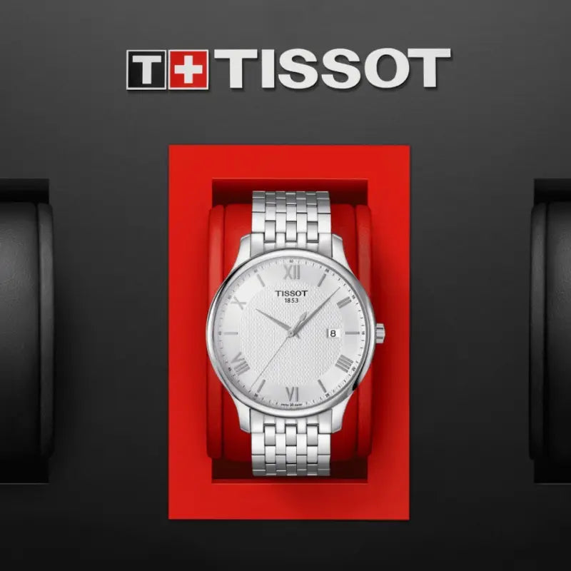 TISSOT Men’s Quartz Swiss Made Silver Stainless Steel Silver Dial 42mm Watch T063.610.11.038.00