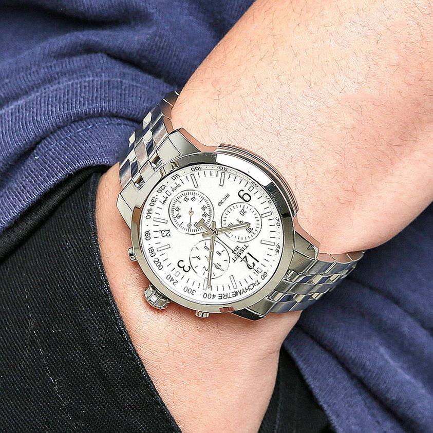 TISSOT PRC 200 Men’s Quartz Swiss Made Silver Stainless Steel Silver Dial 42mm Watch T114.417.11.037.00