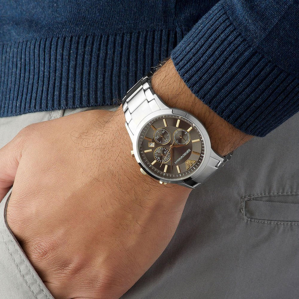 Emporio Armani Men’s Quartz Chronograph Stainless Steel 43mm Watch AR11047