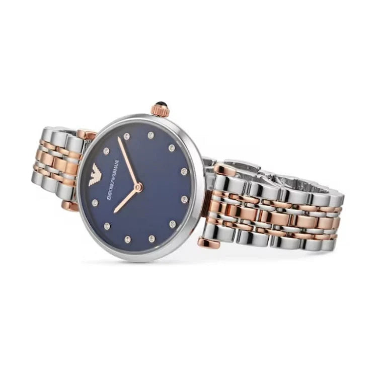 Emporio Armani Women’s Quartz Stainless Steel Blue Dial 32mm Watch AR11092