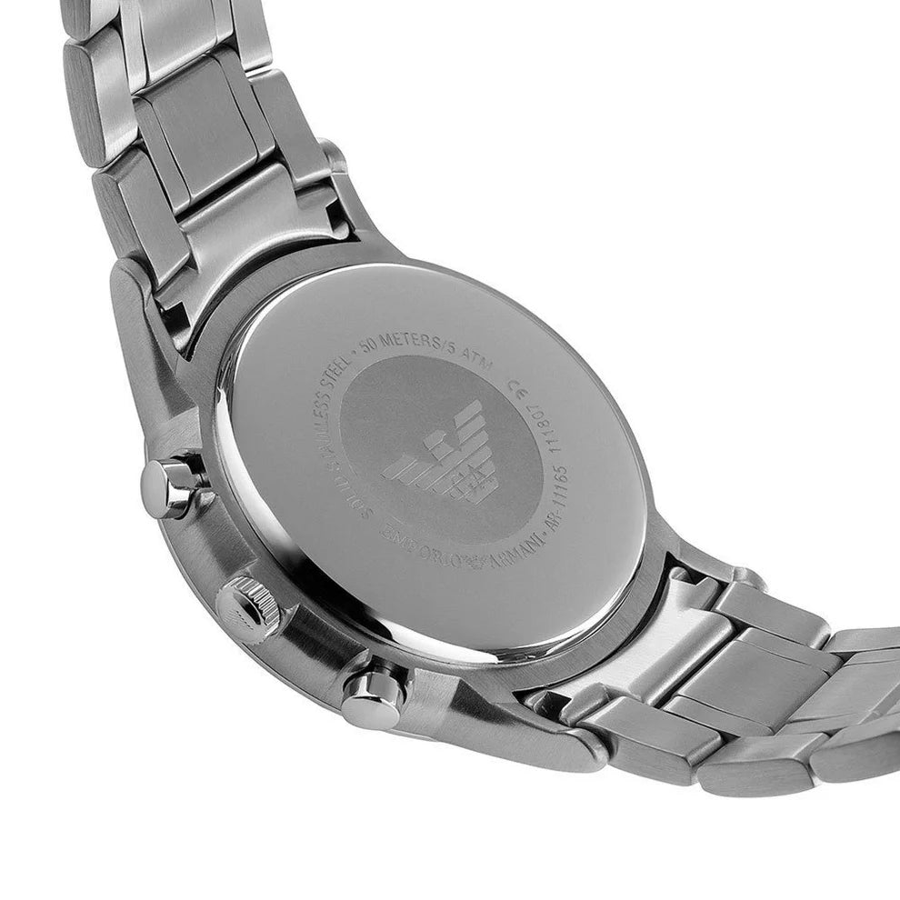 Emporio Armani Men’s Analogue Quartz Stainless Steel Black Dial 43mm Watch AR11165