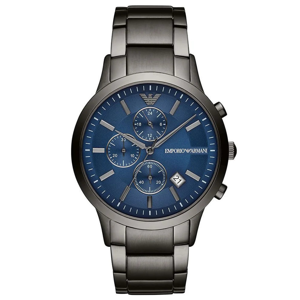 Emporio Armani Men’s Analogue Quartz Stainless Steel Blue Dial 43mm Watch AR11215