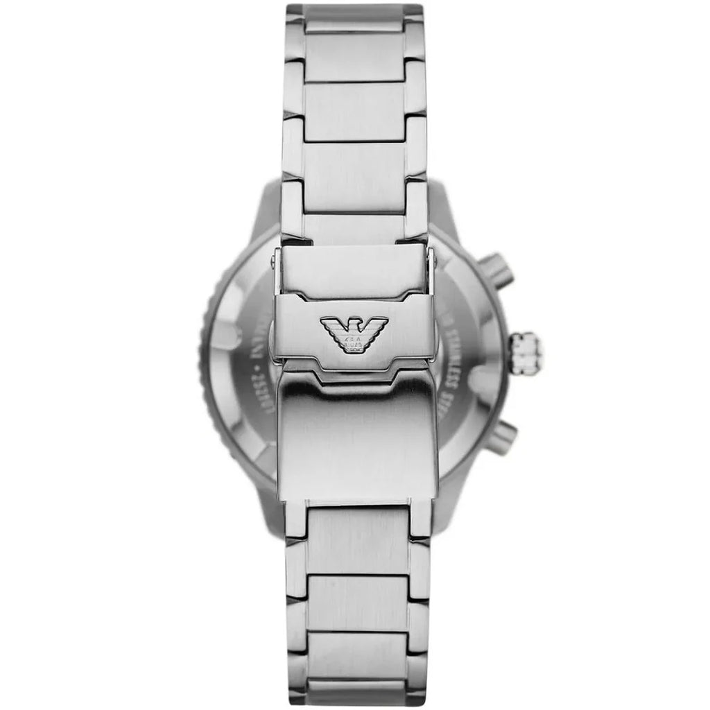 Emporio Armani Men’s Quartz Silver Stainless Steel Green Dial 43mm Watch AR11500