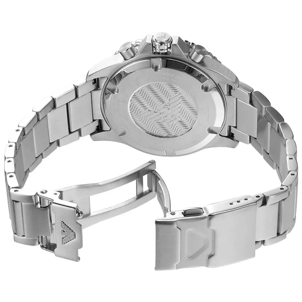 Emporio Armani Men’s Quartz Silver Stainless Steel Green Dial 43mm Watch AR11500