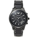 Emporio Armani Men’s Chronograph Quartz Stainless Steel Black Dial 43mm Watch AR1452