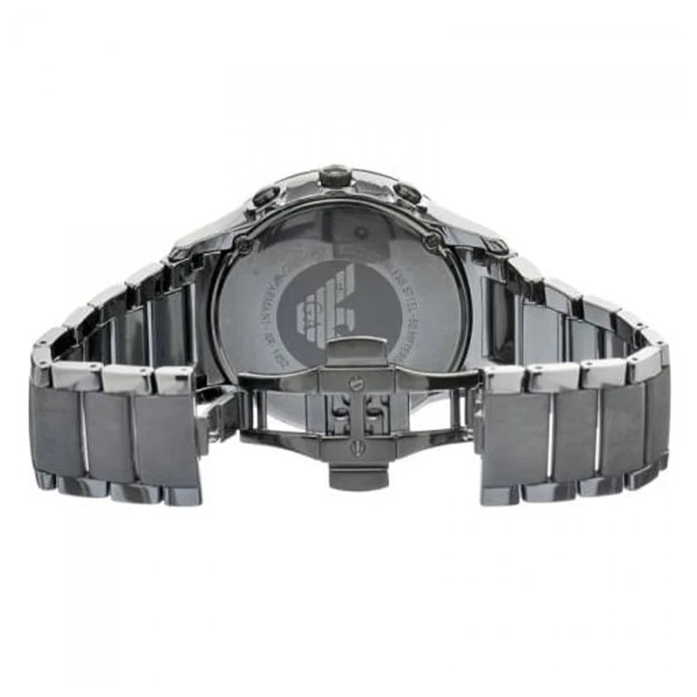 Emporio Armani Men’s Chronograph Quartz Stainless Steel Black Dial 43mm Watch AR1452