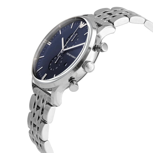 Emporio Armani Men’s Quartz Stainless Steel Blue Dial 43mm Watch AR1648