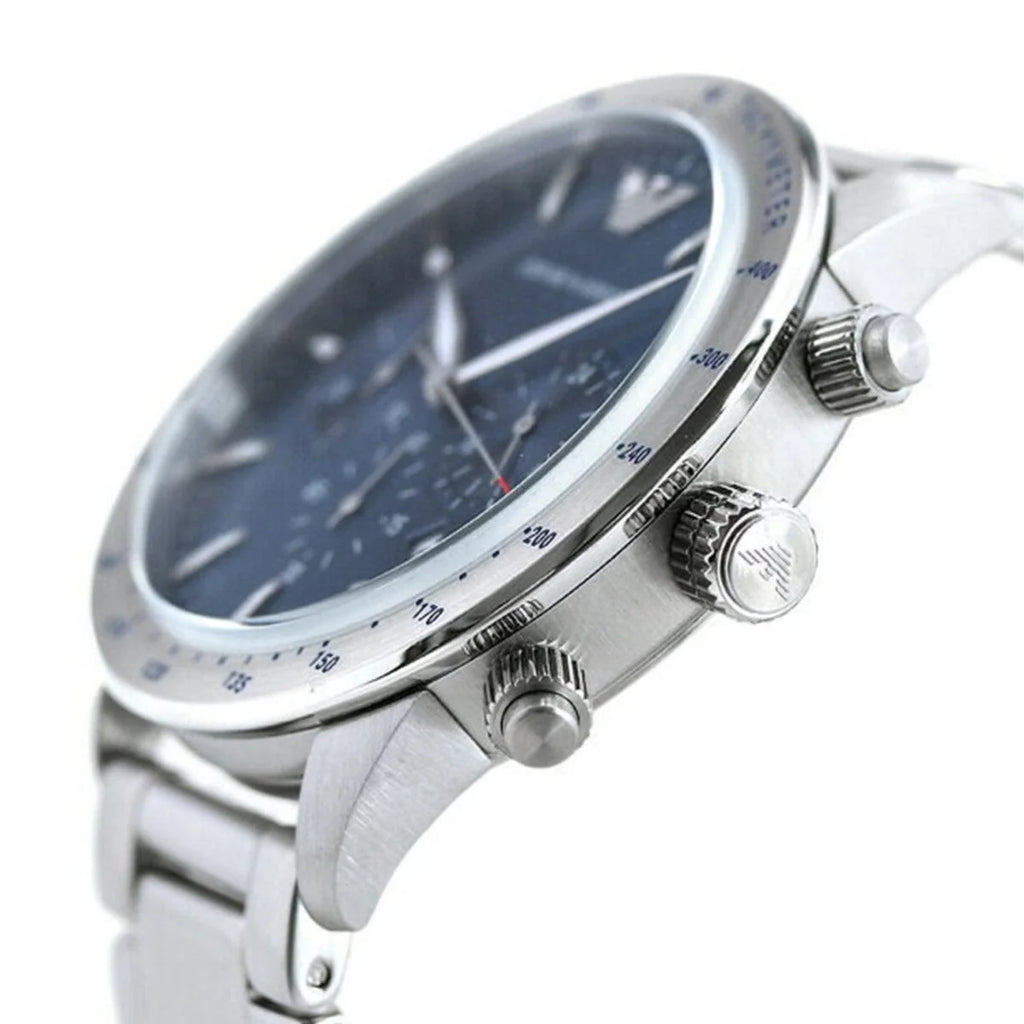 Emporio Armani Men’s Quartz Stainless Steel Blue Dial 44mm Watch AR11306