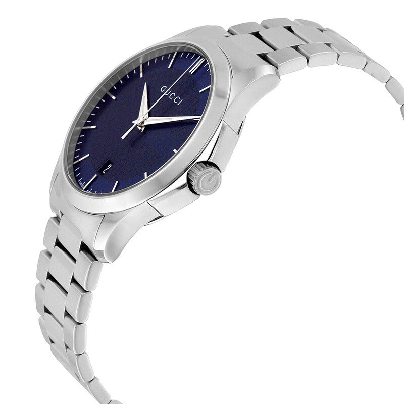 Gucci Men’s Swiss Made Quartz Stainless Steel Blue Dial 38mm Watch YA126440