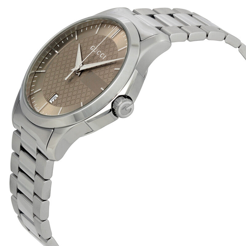 Gucci Men’s Quartz Stainless Steel Brown Dial 38mm Watch YA126445