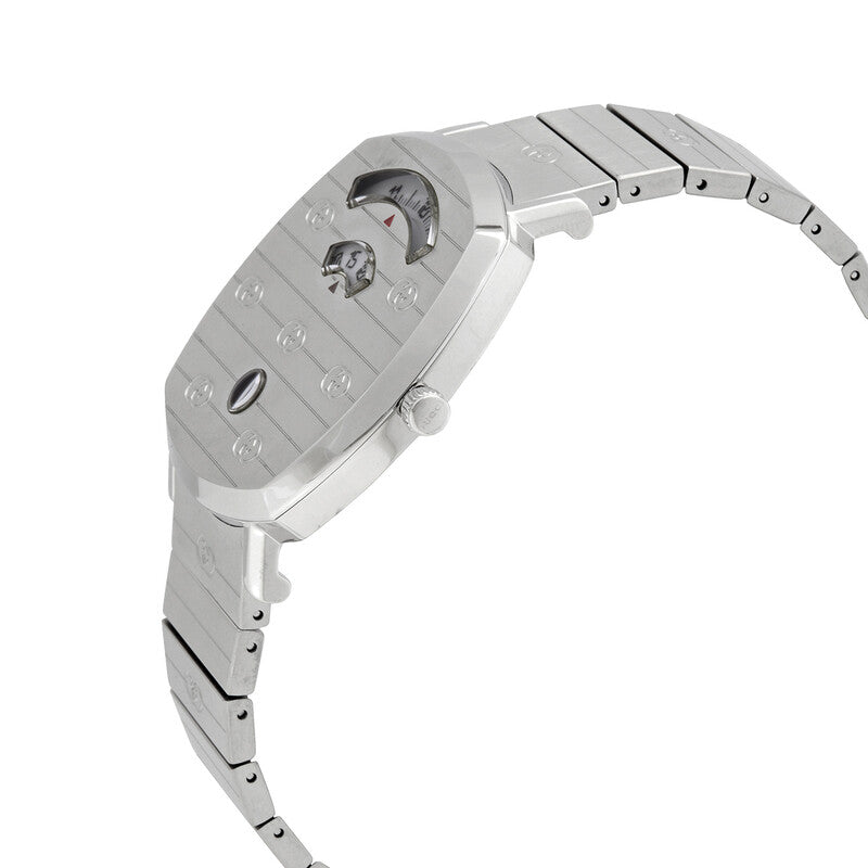 Gucci Men’s Quartz Swiss Made Stainless Steel White Dial 38mm Watch YA157410