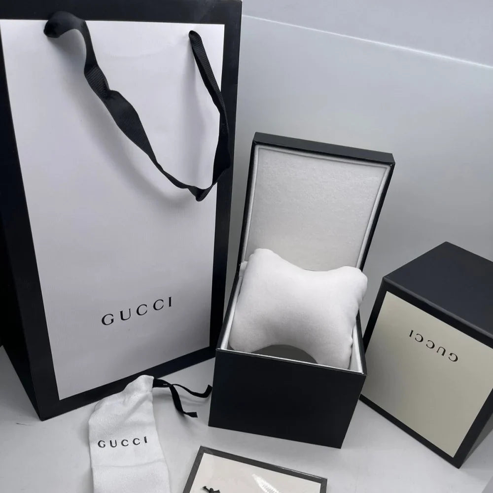 Gucci Men’s Quartz Swiss Made Stainless Steel White Dial 38mm Watch YA157410