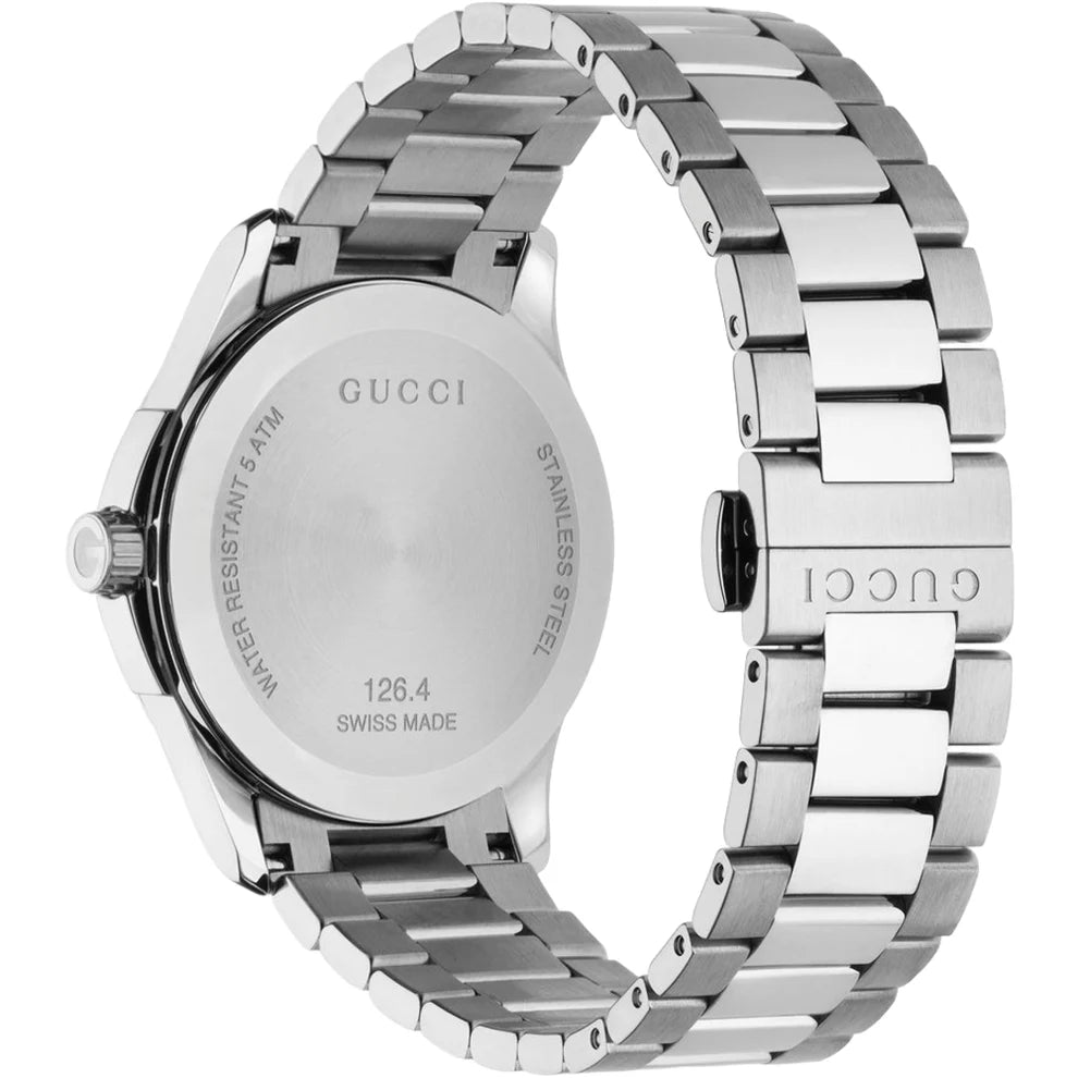Gucci Men’s Quartz Stainless Steel Brown Dial 38mm Watch YA126445