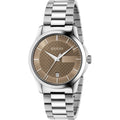 Gucci Men’s Quartz Stainless Steel Brown Dial 38mm Watch YA126445