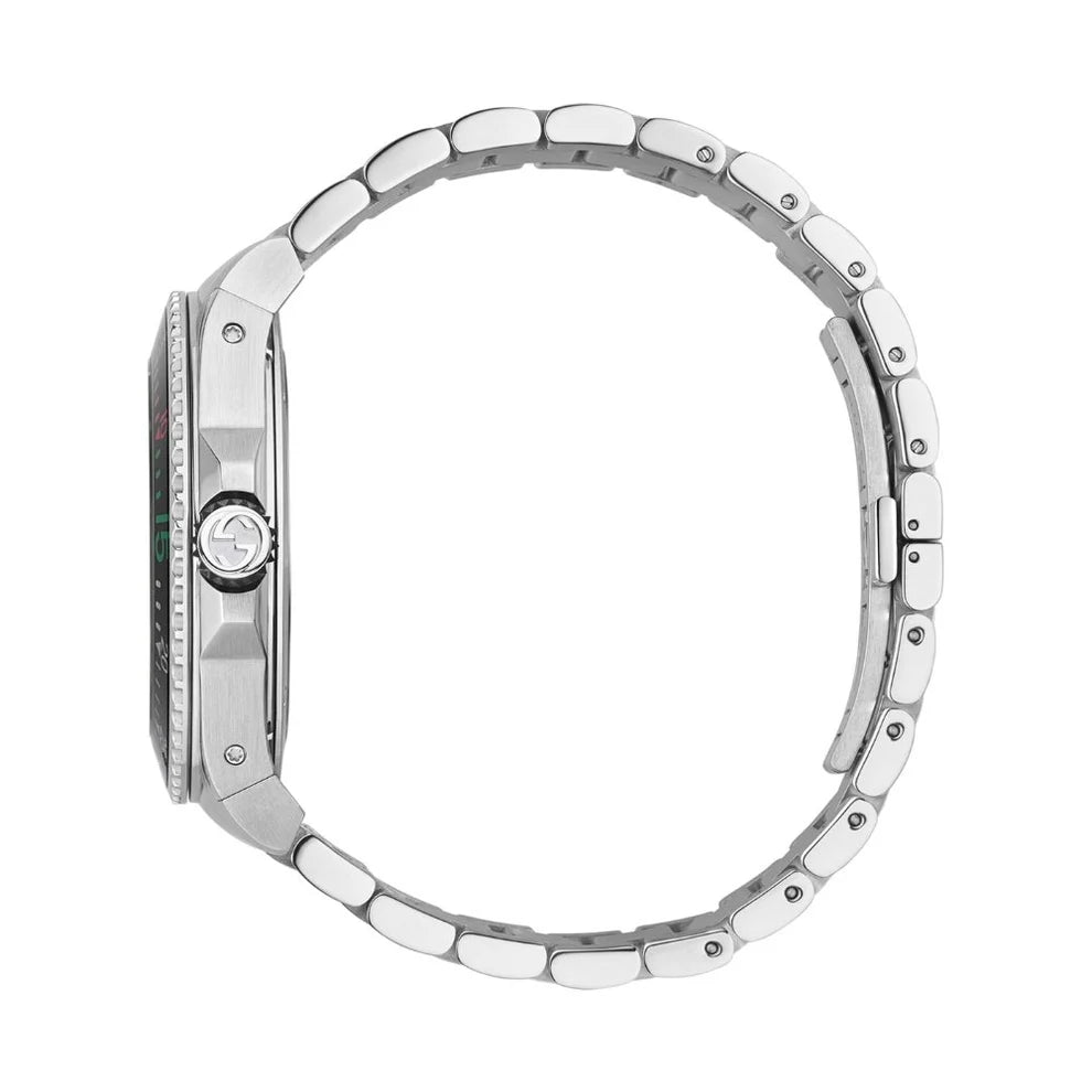 Gucci Men’s Swiss Made Quartz Stainless Steel Black Dial 45mm Watch YA136218