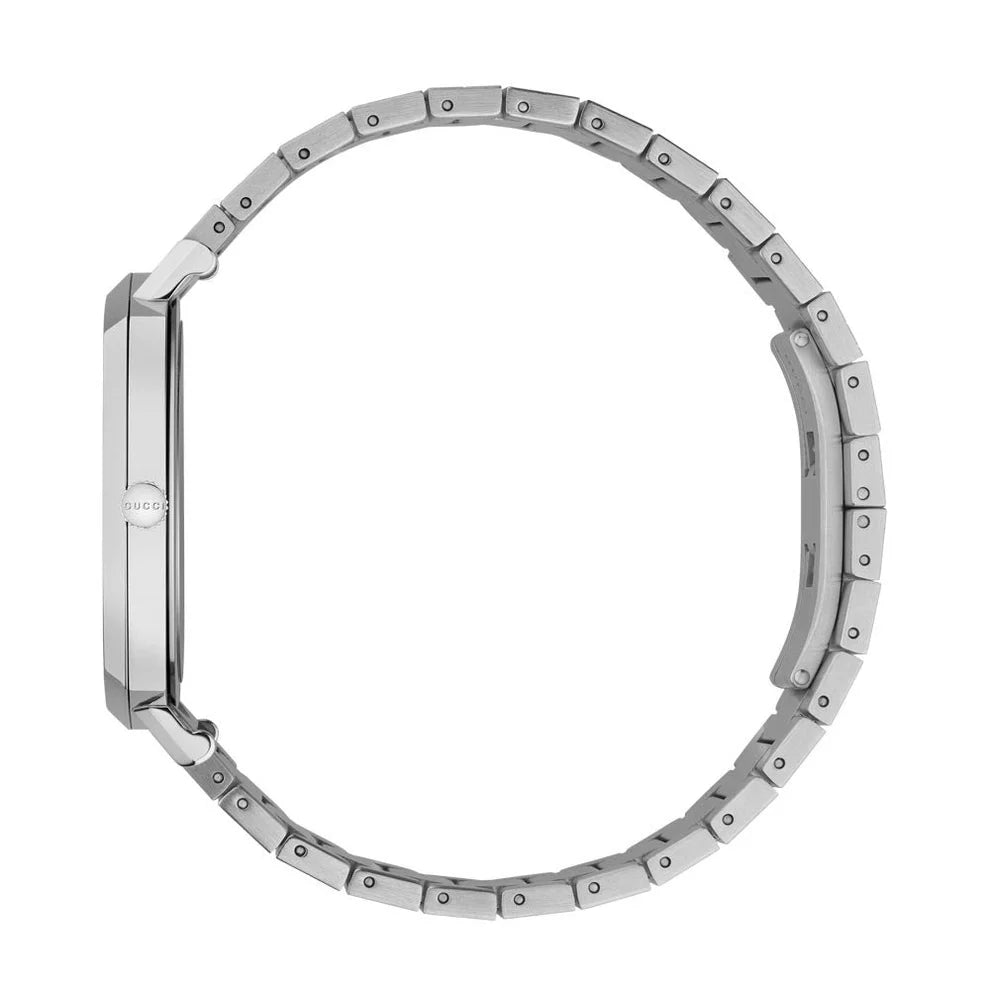 Gucci Men’s Quartz Swiss Made Stainless Steel White Dial 38mm Watch YA157410