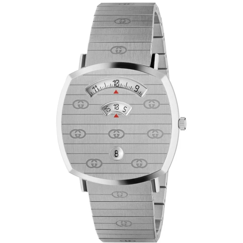 Gucci Men’s Quartz Swiss Made Stainless Steel White Dial 38mm Watch YA157410