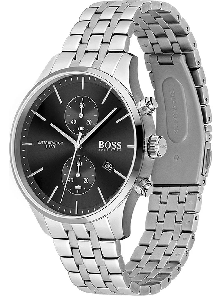 Hugo Boss Men’s Chronograph Quartz Stainless Steel Black Dial 41mm Watch 1513383