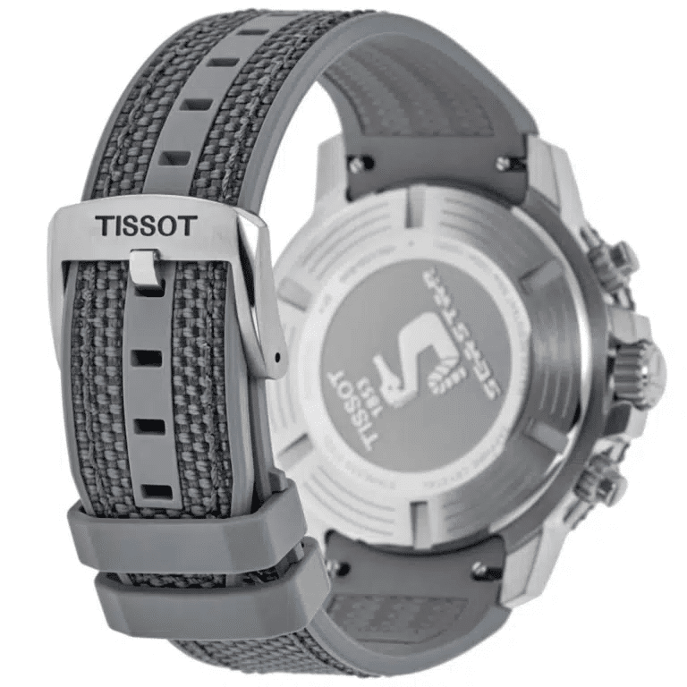 TISSOT Seastar 1000 Men’s Chronograph Quartz Swiss Made Grey Textile Strap Grey Dial 45mm Watch T120.417.17.081.01