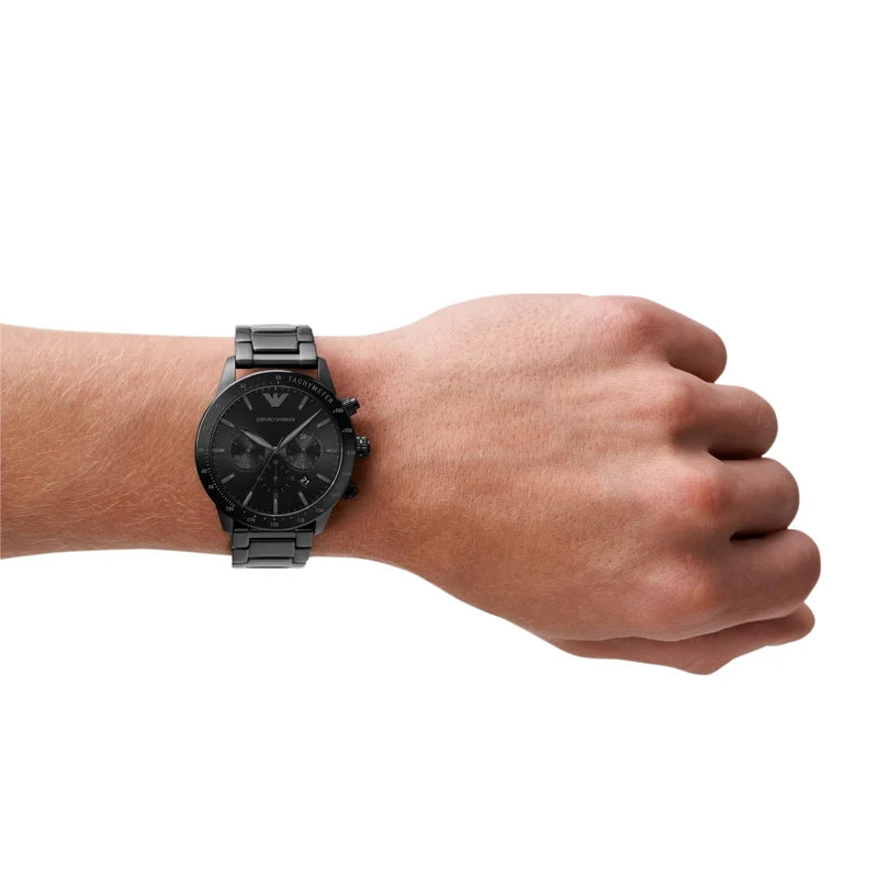 Emporio Armani Men’s Quartz Stainless Steel Black Dial 43mm Watch AR11242