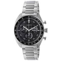 Gucci Men’s Swiss Made Chronograph Quartz Silver Stainless Steel Black Dial 41mm Watch YA142316