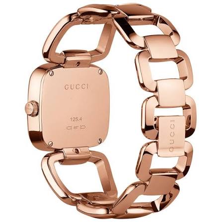 Gucci Women’s Quartz Swiss Made Rose Gold Stainless Steel Black Dial 31mm Watch YA125409