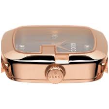 Gucci Women’s Quartz Swiss Made Rose Gold Stainless Steel Black Dial 31mm Watch YA125409