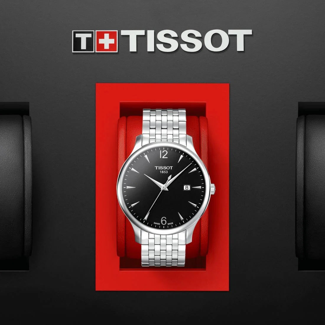 TISSOT Men’s Quartz Swiss Made Stainless Steel Black Dial 42mm Watch T063.610.11.057.00