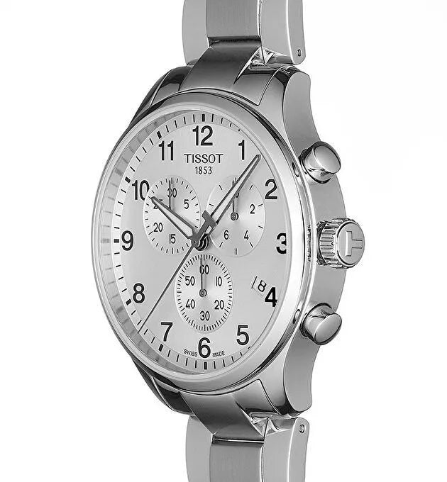 TISSOT Men’s Quartz Swiss Made Stainless Steel Silver Dial 45mm Watch T116.617.11.037.00