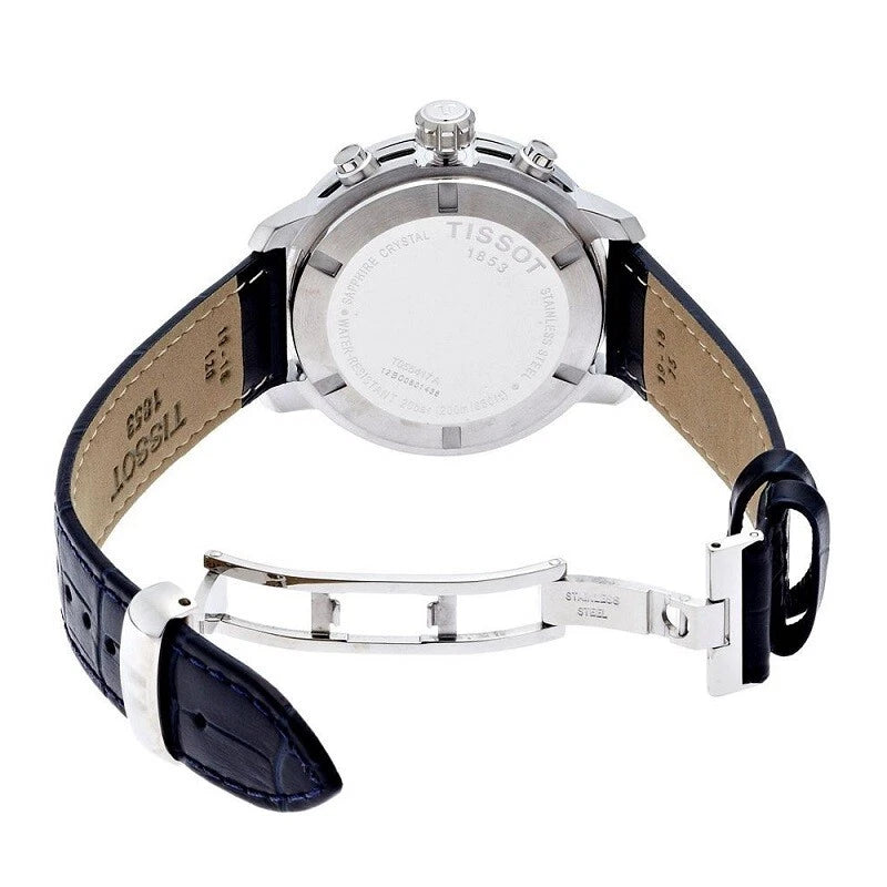 TISSOT PRC 200 Chronograph Men’s Quartz Swiss Made Blue Leather Strap Blue Dial 42mm Watch T055.417.16.047.00