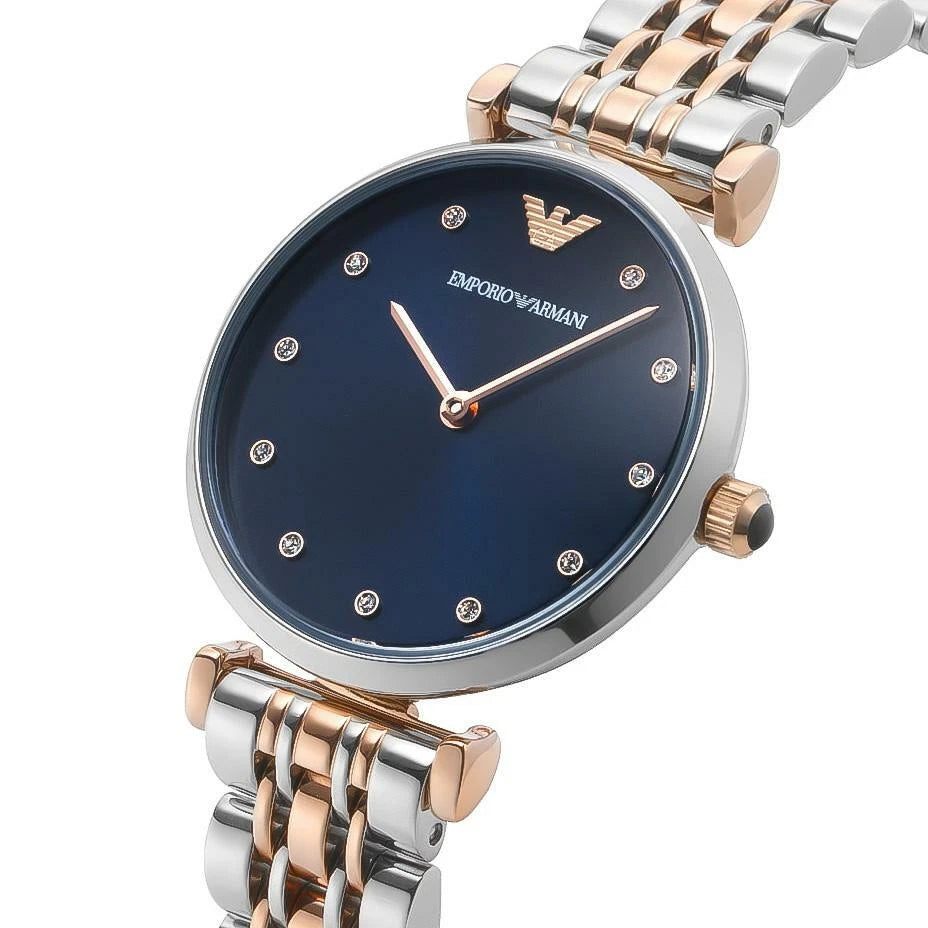 Emporio Armani Women’s Quartz Stainless Steel Blue Dial 32mm Watch AR11092