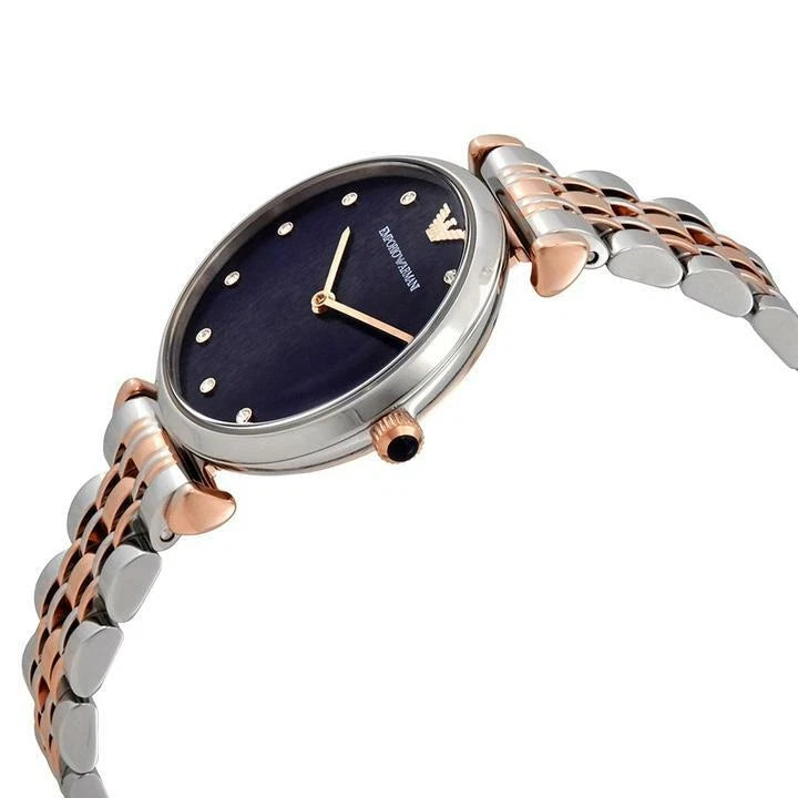 Emporio Armani Women’s Quartz Stainless Steel Blue Dial 32mm Watch AR11092