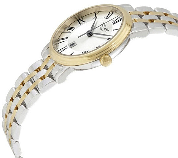 Tissot Women’s Quartz Swiss Made Two-tone Stainless Steel Silver Dial 30mm Watch T122.210.22.033.00