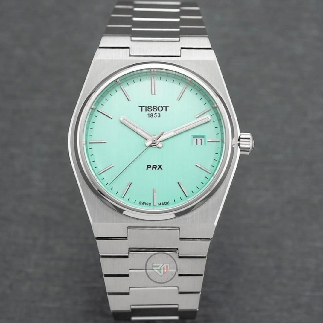 TISSOT PRX Men’s Swiss Made Quartz Stainless Steel Light Green Dial 40mm Watch T137.410.11.091.01