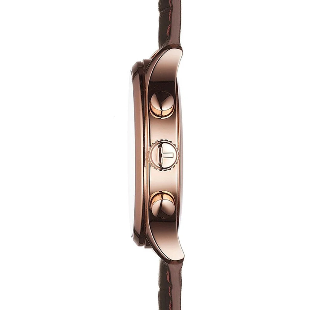 TISSOT Men’s Quartz Swiss Made Brown Leather Strap Silver Dial 45mm Watch T116.617.36.037.00