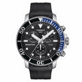 TISSOT Seastar 1000 Men’s Quartz Chronograph Swiss Made Black Silicone Strap Black Dial 45mm Watch T120.417.17.051.02