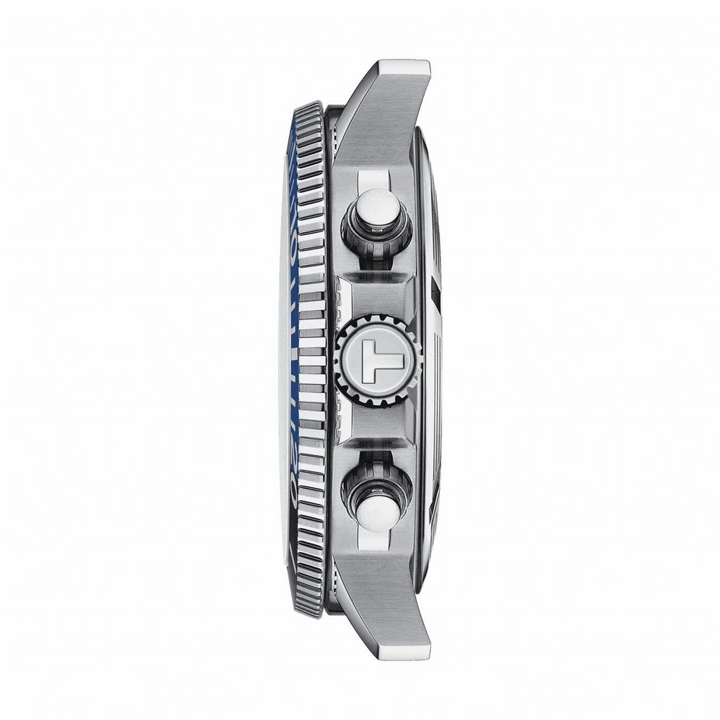 TISSOT Seastar 1000 Men’s Quartz Chronograph Swiss Made Black Silicone Strap Black Dial 45mm Watch T120.417.17.051.02