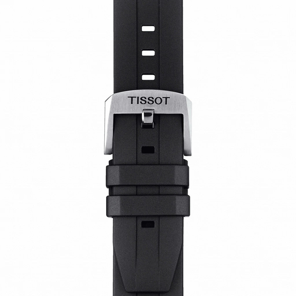 TISSOT Seastar 1000 Men’s Quartz Chronograph Swiss Made Black Silicone Strap Black Dial 45mm Watch T120.417.17.051.02