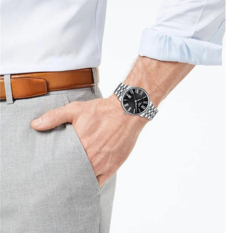 TISSOT Men’s Quartz Swiss Made Silver Stainless Steel Black Dial 40mm Watch T122.410.11.053.00