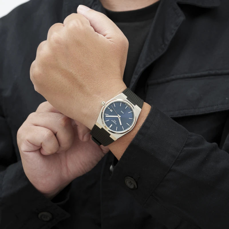 TISSOT PRX Men’s Quartz Swiss Made Black Silicone Strap Blue Dial 40mm Watch T137.410.17.041.00