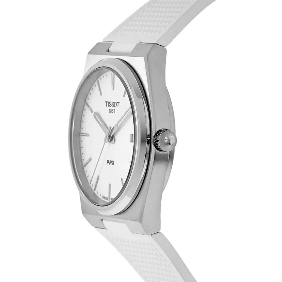 TISSOT PRX Men’s Quartz Swiss Made White Silicone Strap White Dial 40mm Watch T137.410.17.011.00
