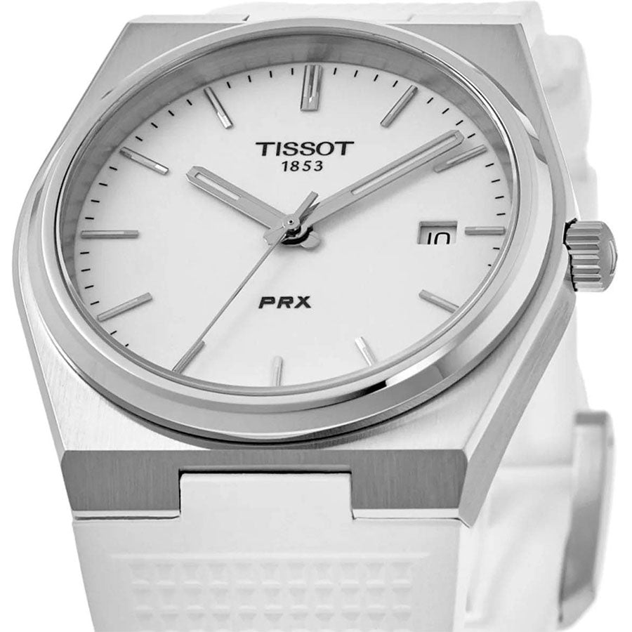 TISSOT PRX Men’s Quartz Swiss Made White Silicone Strap White Dial 40mm Watch T137.410.17.011.00