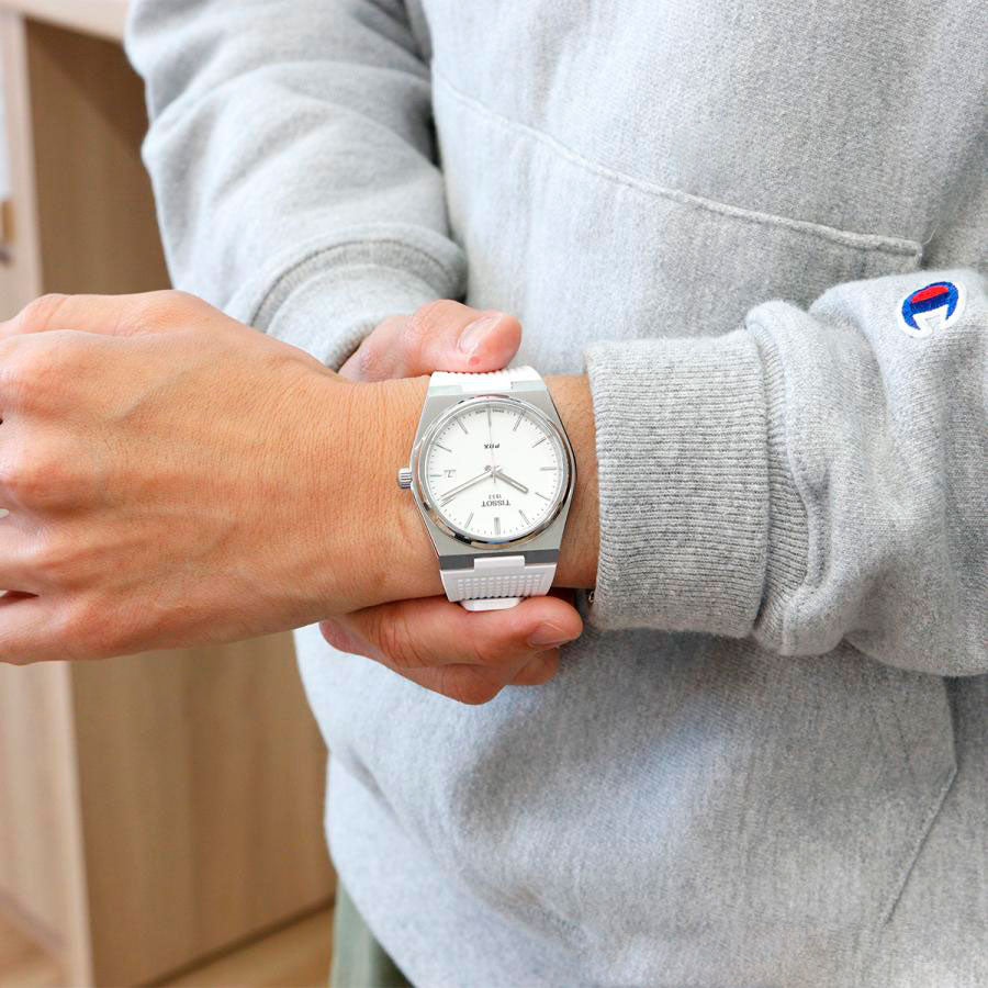 TISSOT PRX Men’s Quartz Swiss Made White Silicone Strap White Dial 40mm Watch T137.410.17.011.00