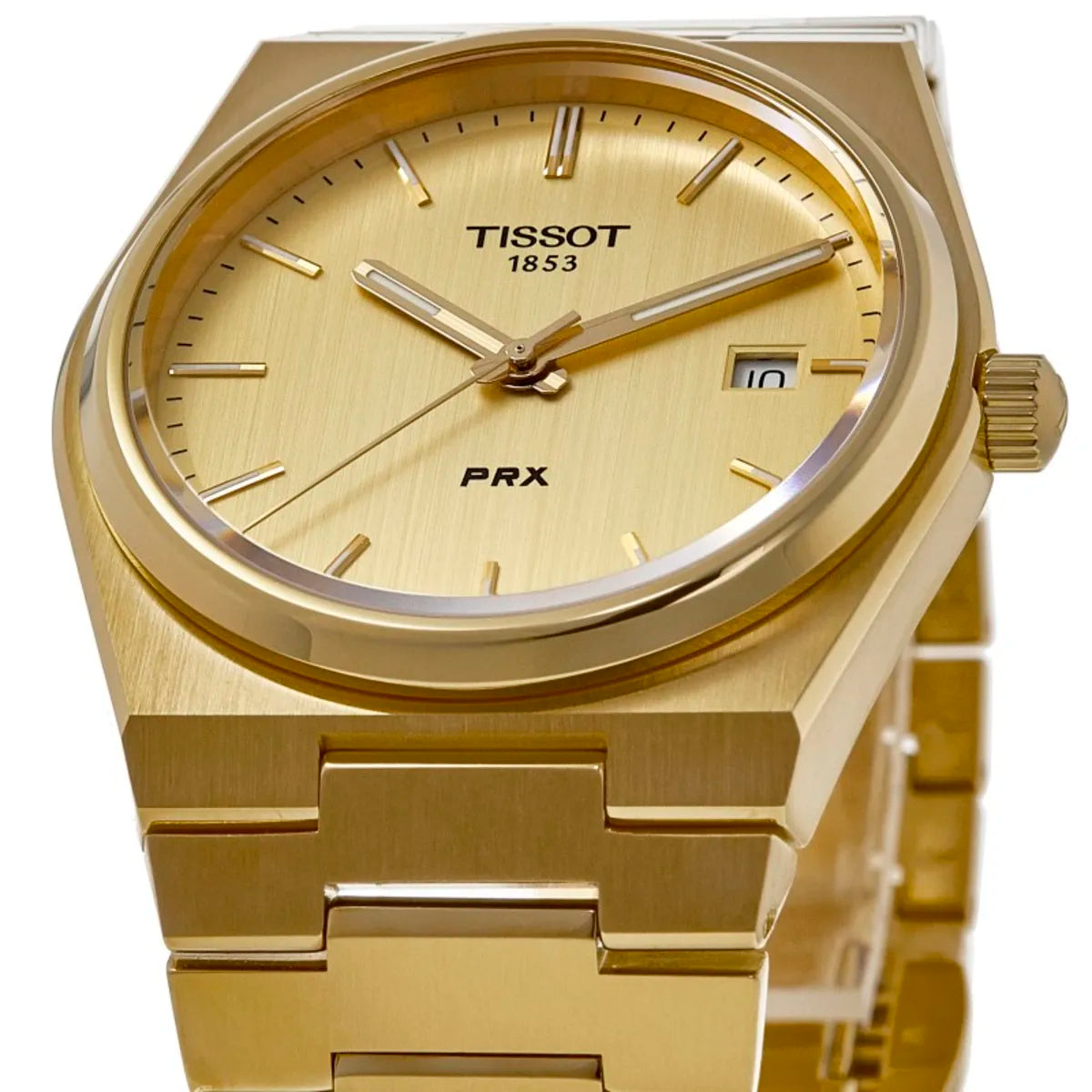 TISSOT PRX Men’s Swiss Made Quartz Gold Stainless Steel Gold Dial 40mm Watch T137.410.33.021.00