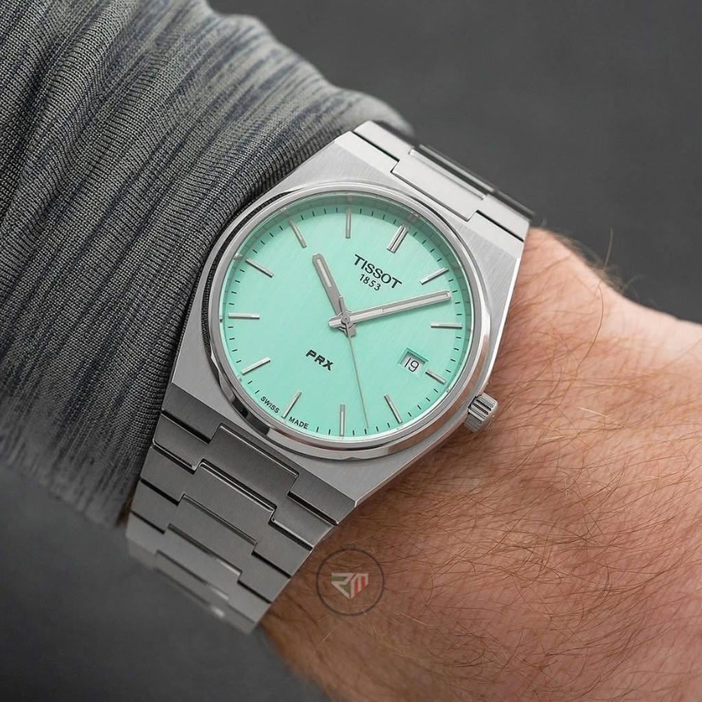 TISSOT PRX Men’s Swiss Made Quartz Stainless Steel Light Green Dial 40mm Watch T137.410.11.091.01