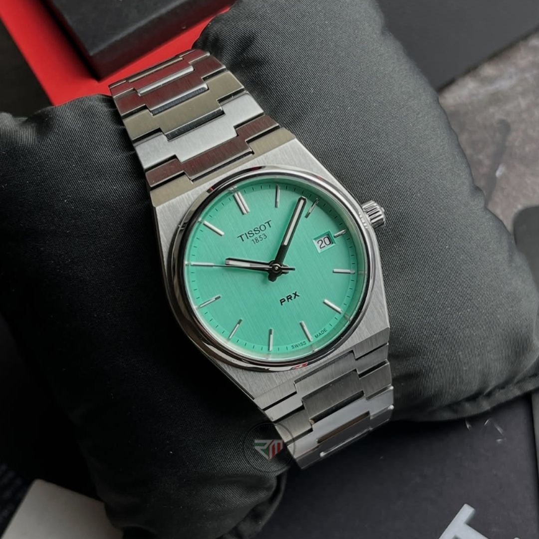 TISSOT PRX Men’s Swiss Made Quartz Stainless Steel Light Green Dial 40mm Watch T137.410.11.091.01