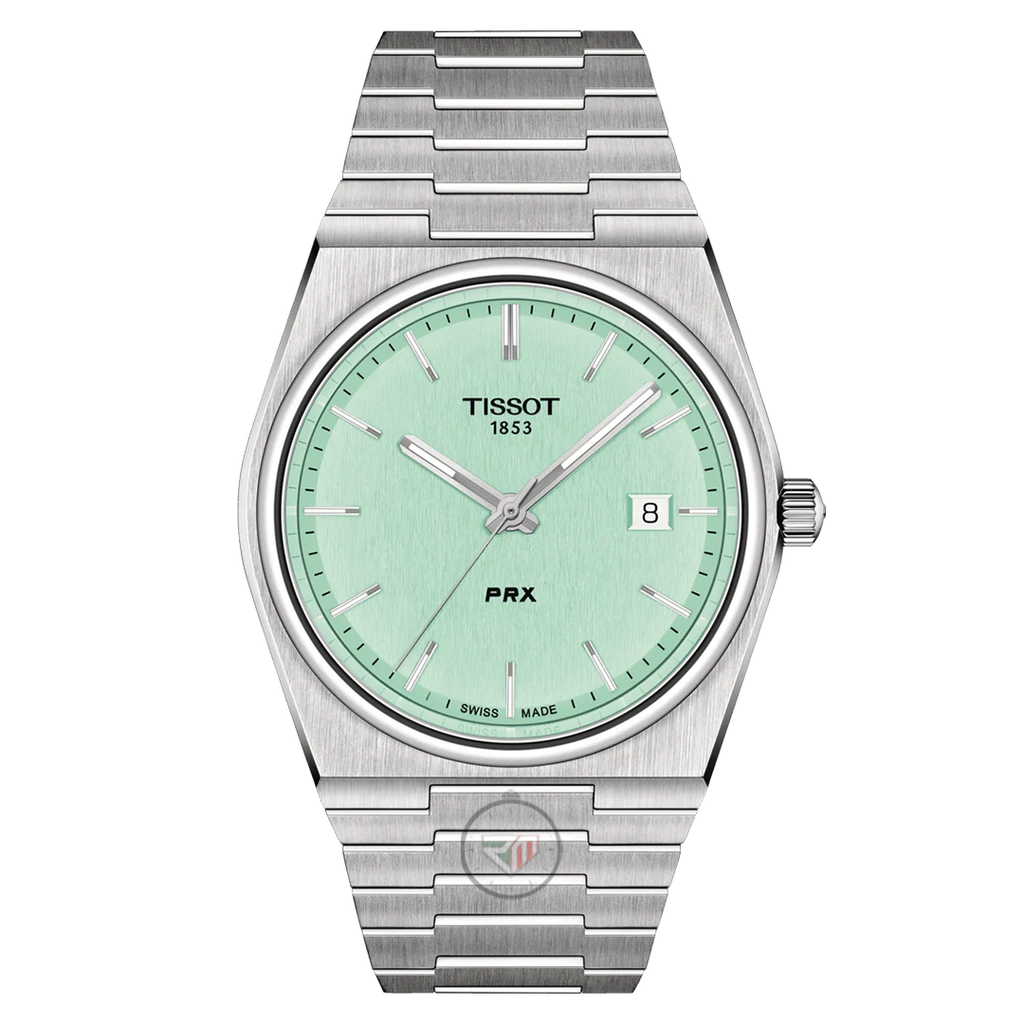 TISSOT PRX Men’s Swiss Made Quartz Stainless Steel Light Green Dial 40mm Watch T137.410.11.091.01