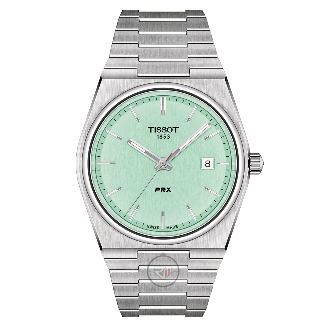 TISSOT PRX Men’s Swiss Made Quartz Stainless Steel Light Green Dial 40mm Watch T137.410.11.091.01