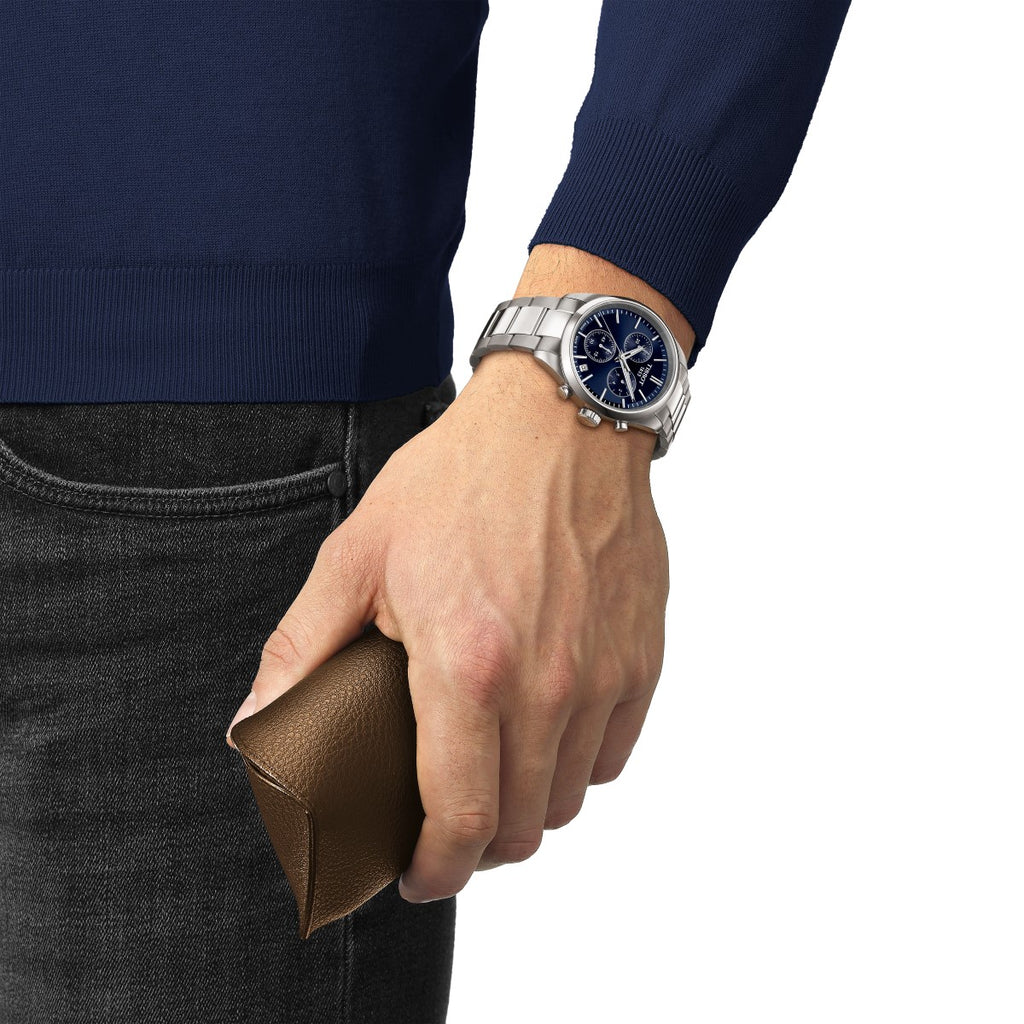 TISSOT Men’s Quartz Swiss Made Silver Stainless Steel Blue Dial 40mm Watch T150.417.11.041.00