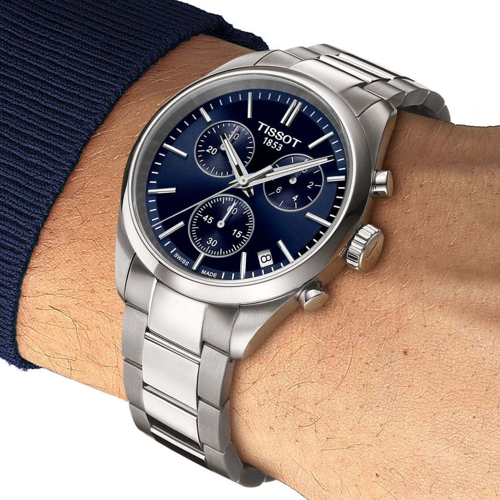 TISSOT Men’s Quartz Swiss Made Silver Stainless Steel Blue Dial 40mm Watch T150.417.11.041.00